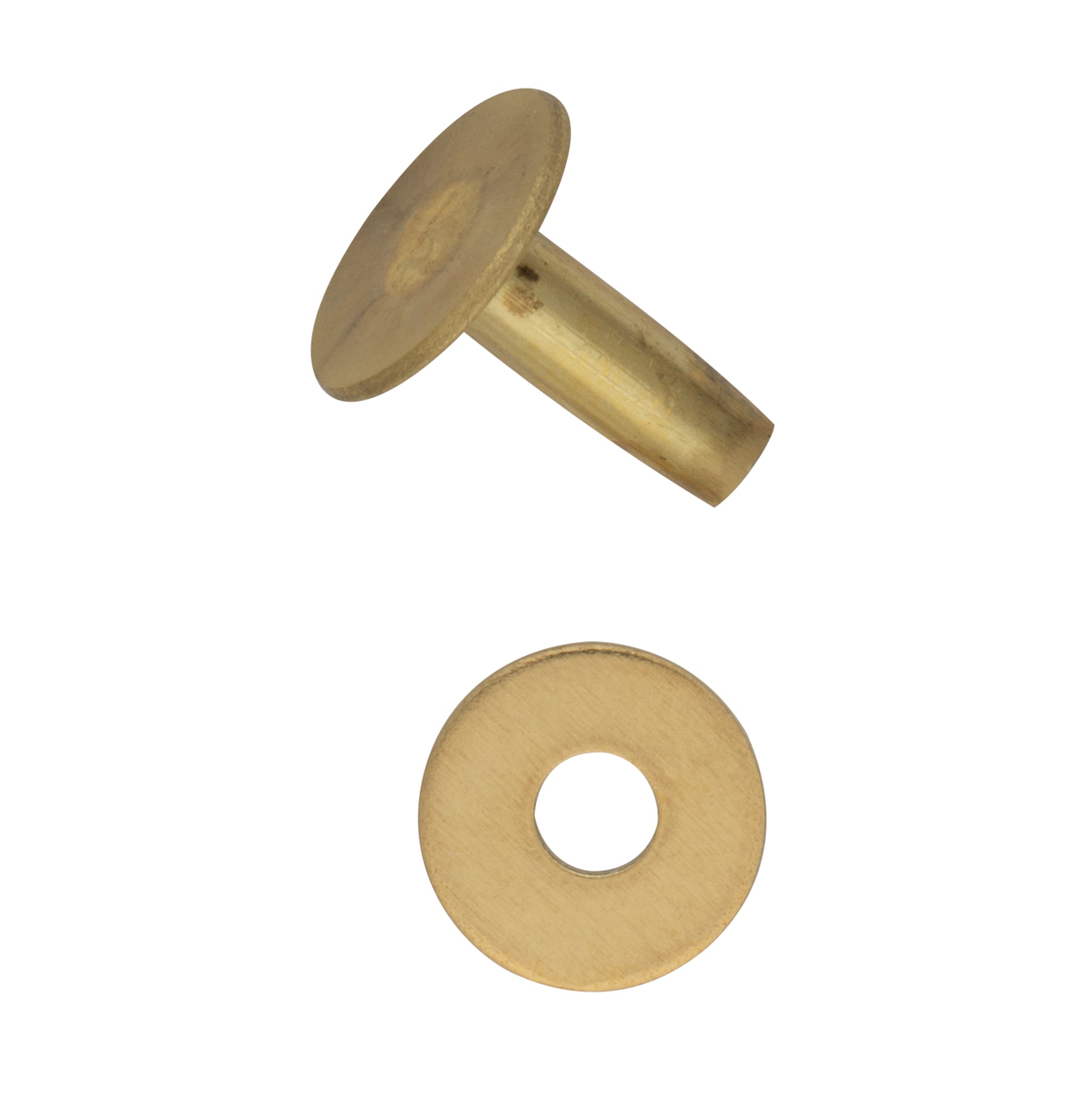 1333 #9 Solid Brass Flat Head Rivets with Burrs product image from Weaver Leather Supply